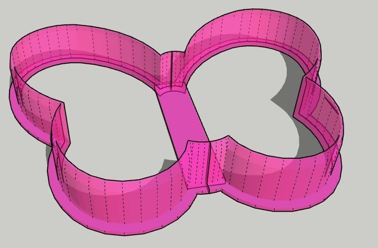 Butterfly Cookie Cutter 3D print model_3