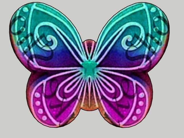 Butterfly Cookie Cutter 3D print model_1