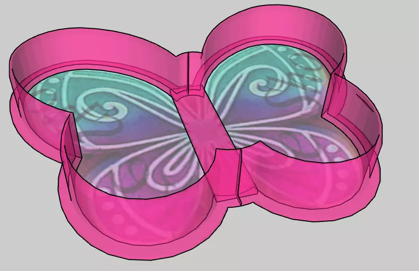 Butterfly Cookie Cutter 3D print model_0