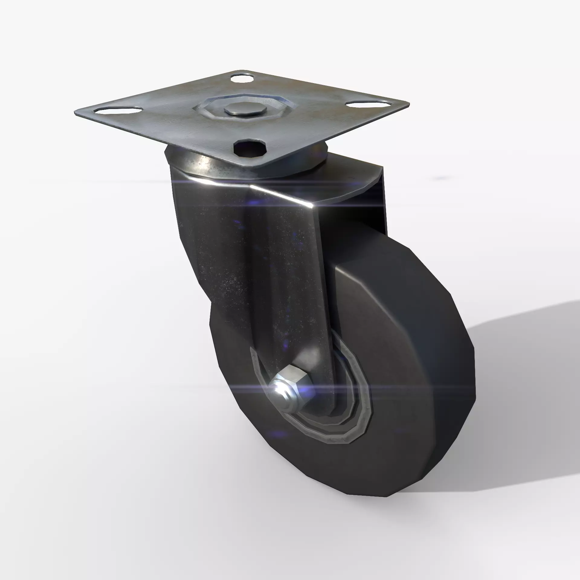 Chair Wheels Low-poly 3D model_0