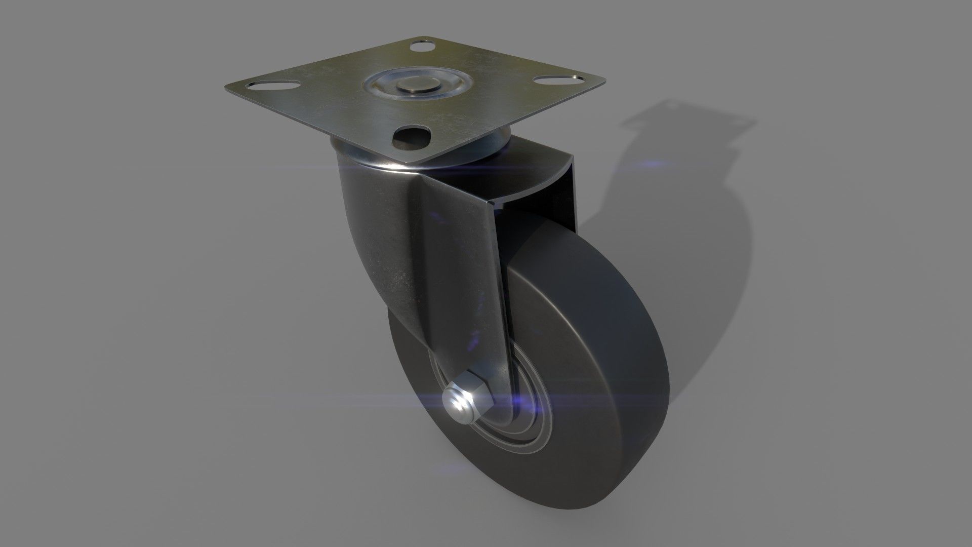 Chair Wheels Low-poly 3D model_7