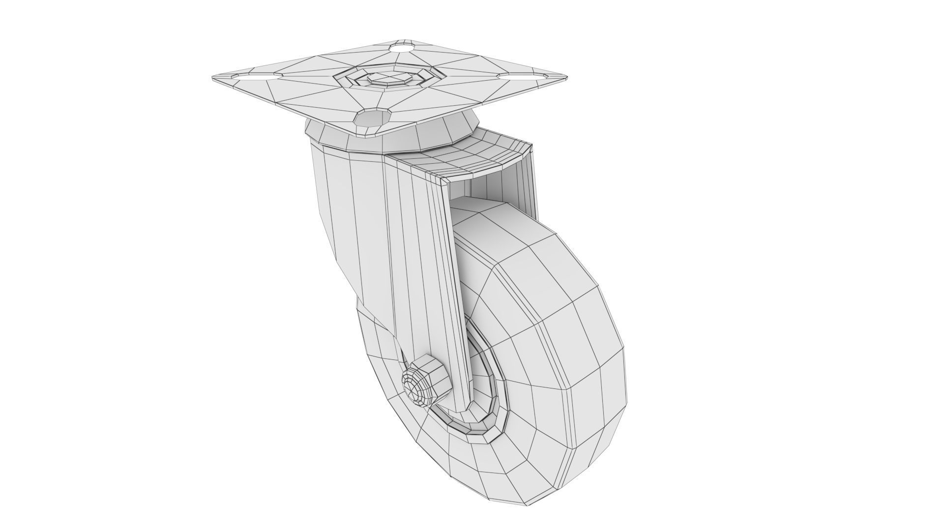 Chair Wheels Low-poly 3D model_15