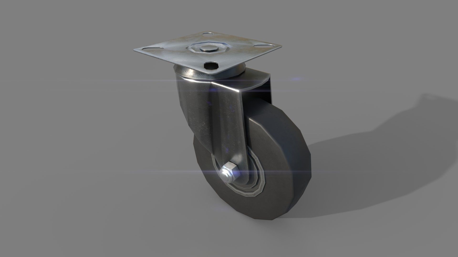 Chair Wheels Low-poly 3D model_8
