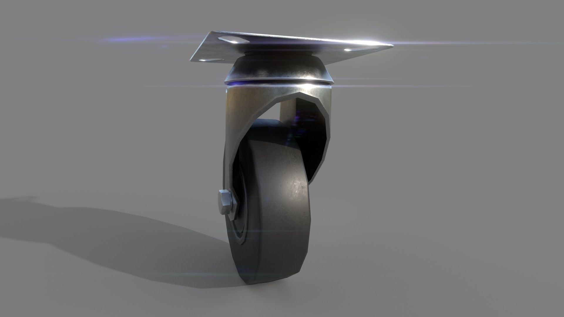 Chair Wheels Low-poly 3D model_11