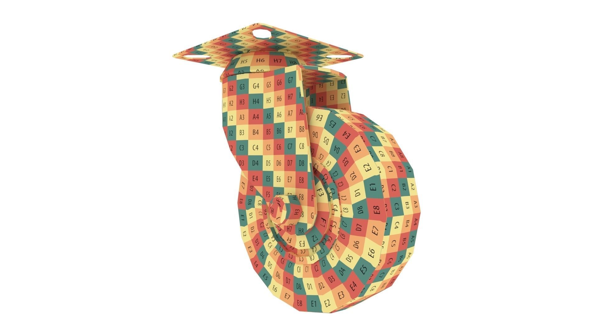 Chair Wheels Low-poly 3D model_13