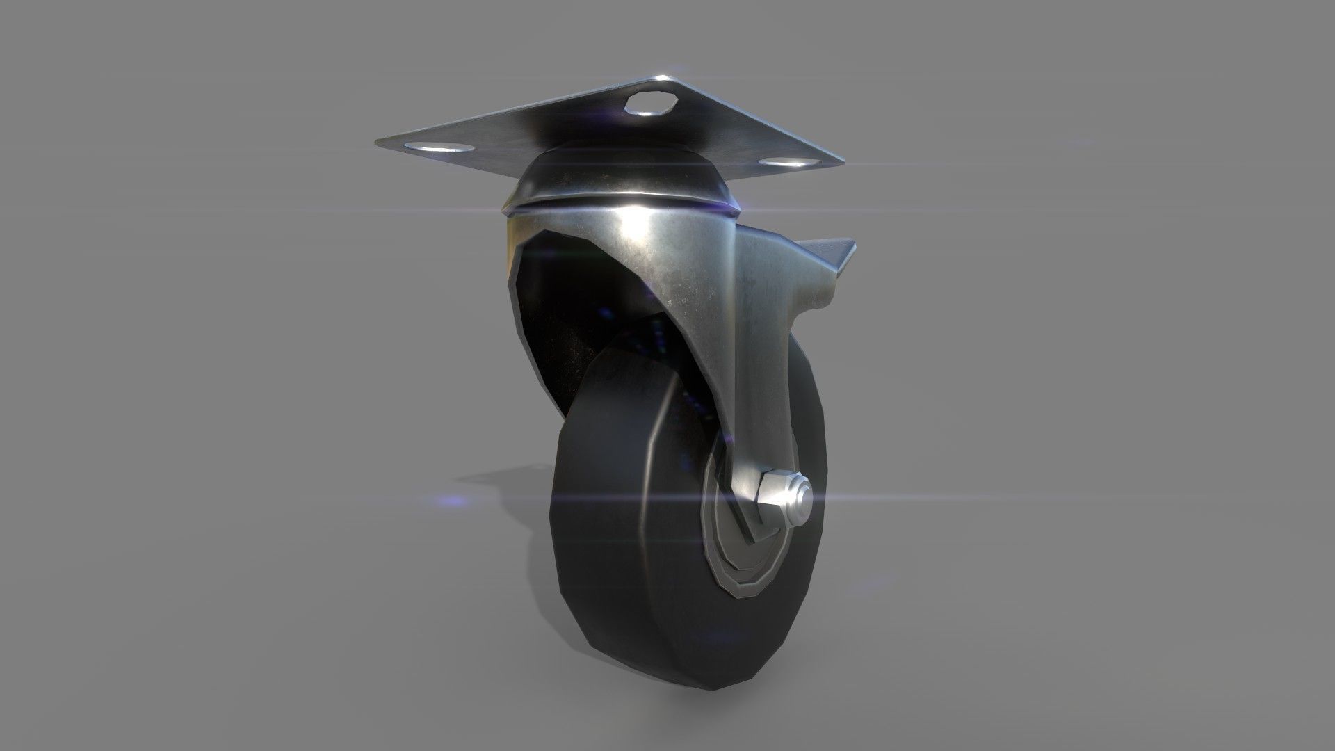 Chair Wheels Low-poly 3D model_5