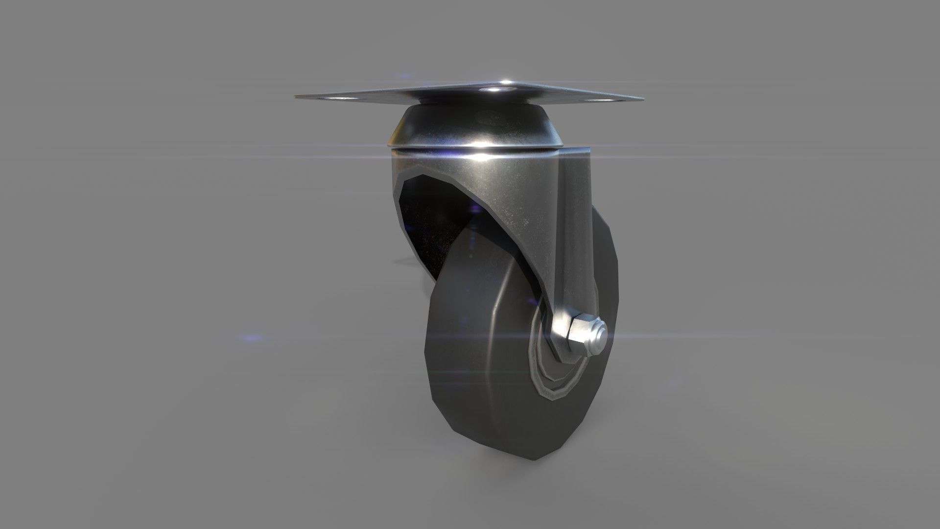 Chair Wheels Low-poly 3D model_10