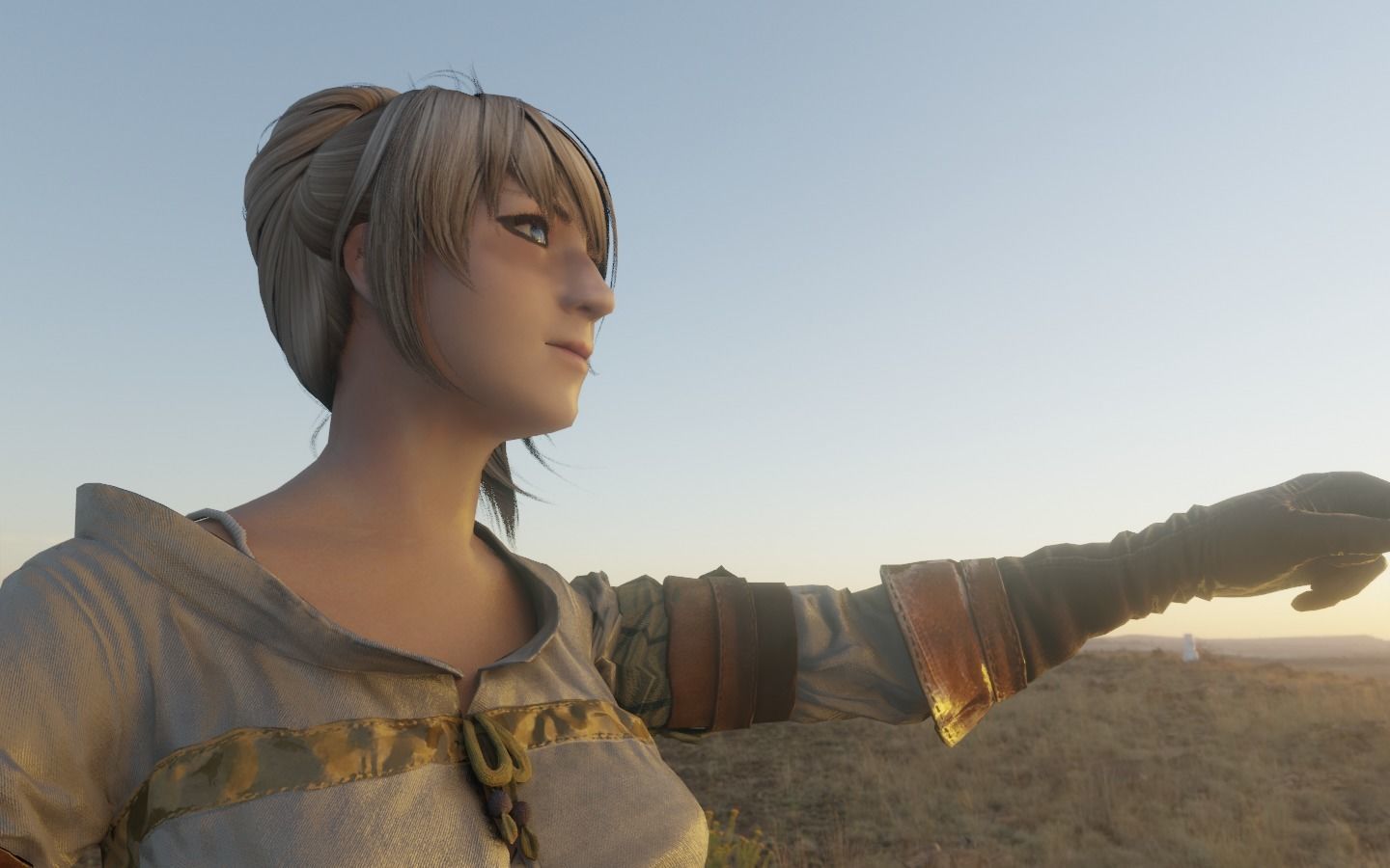 WOMAN HAIR 8 Low-poly 3D model_11