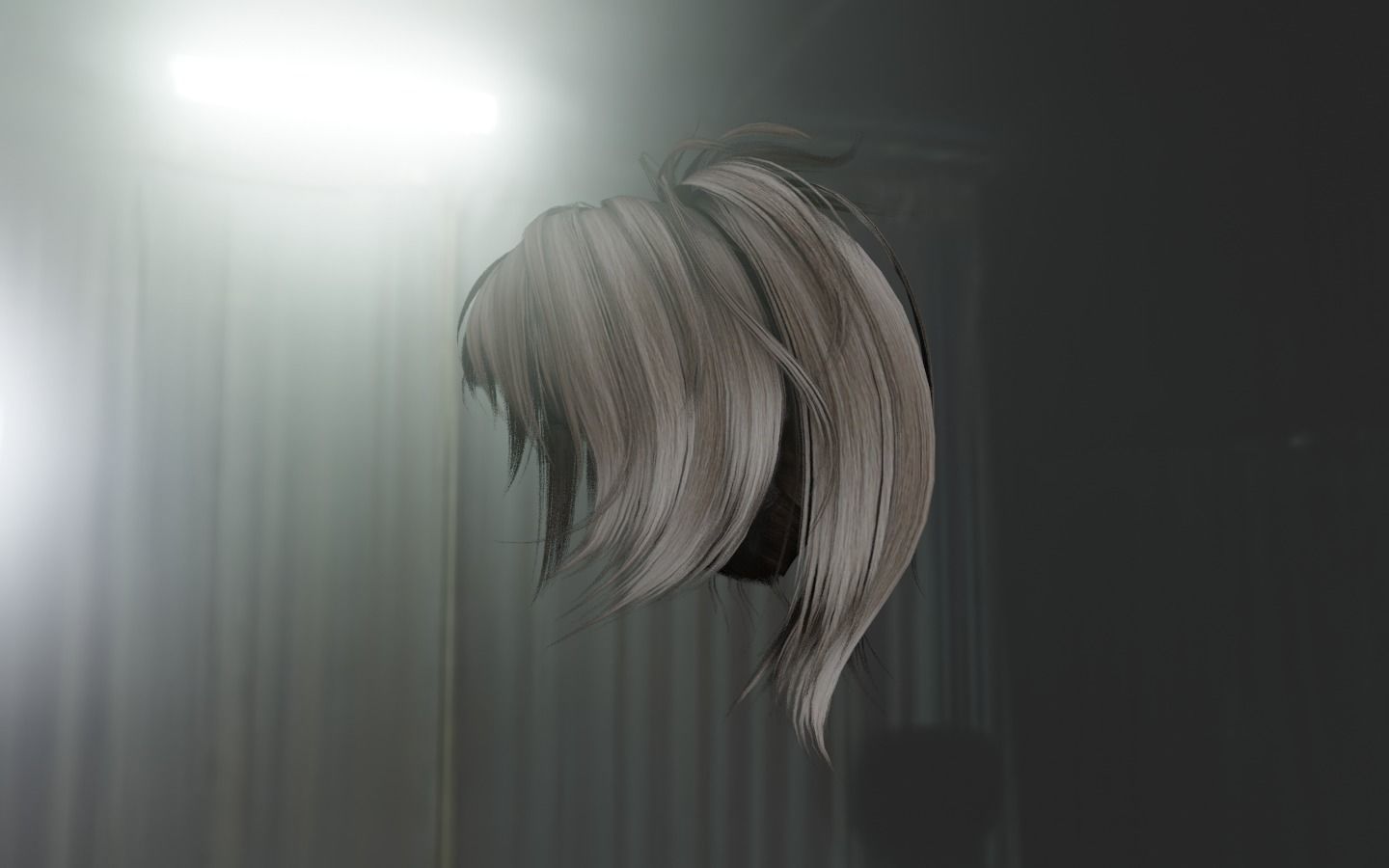 WOMAN HAIR 8 Low-poly 3D model_3