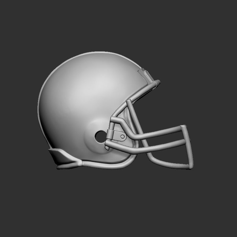 American Football Helmet  3D print model_4