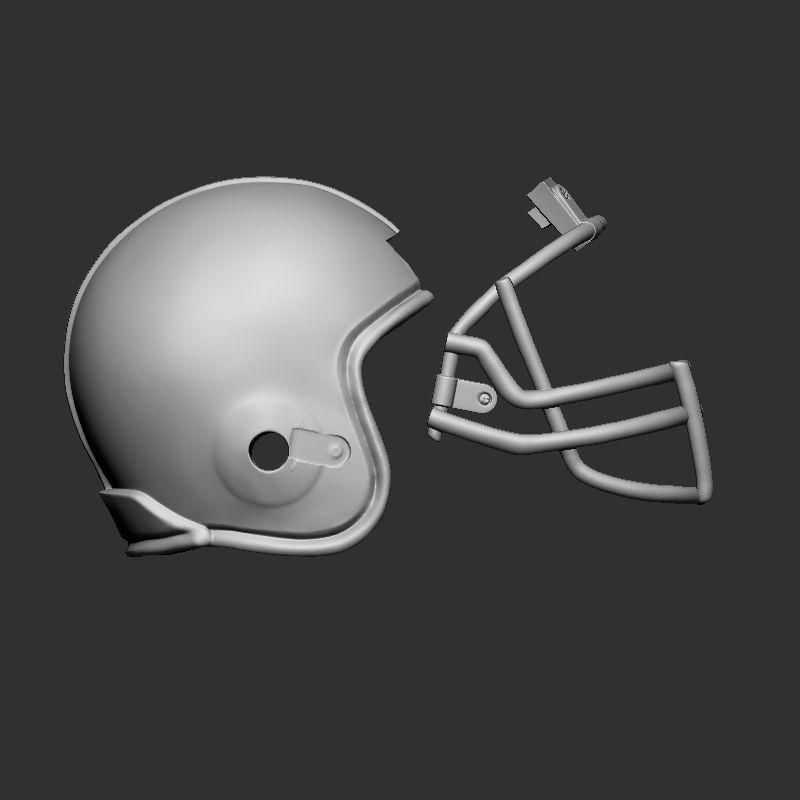 American Football Helmet  3D print model_8