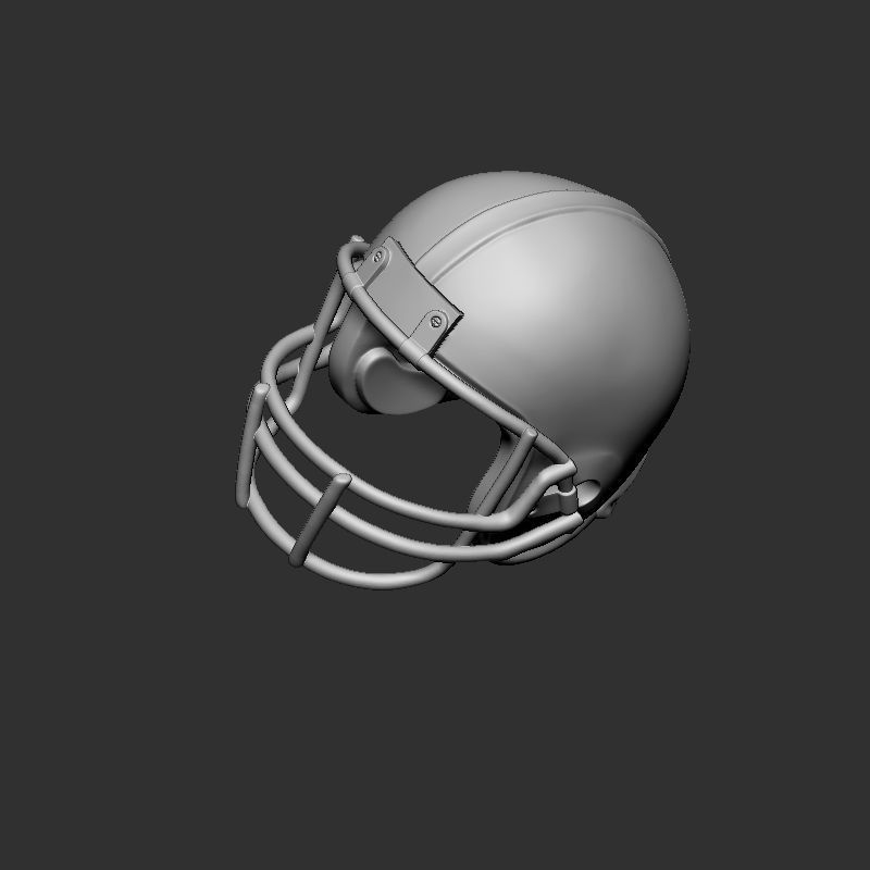 American Football Helmet  3D print model_6
