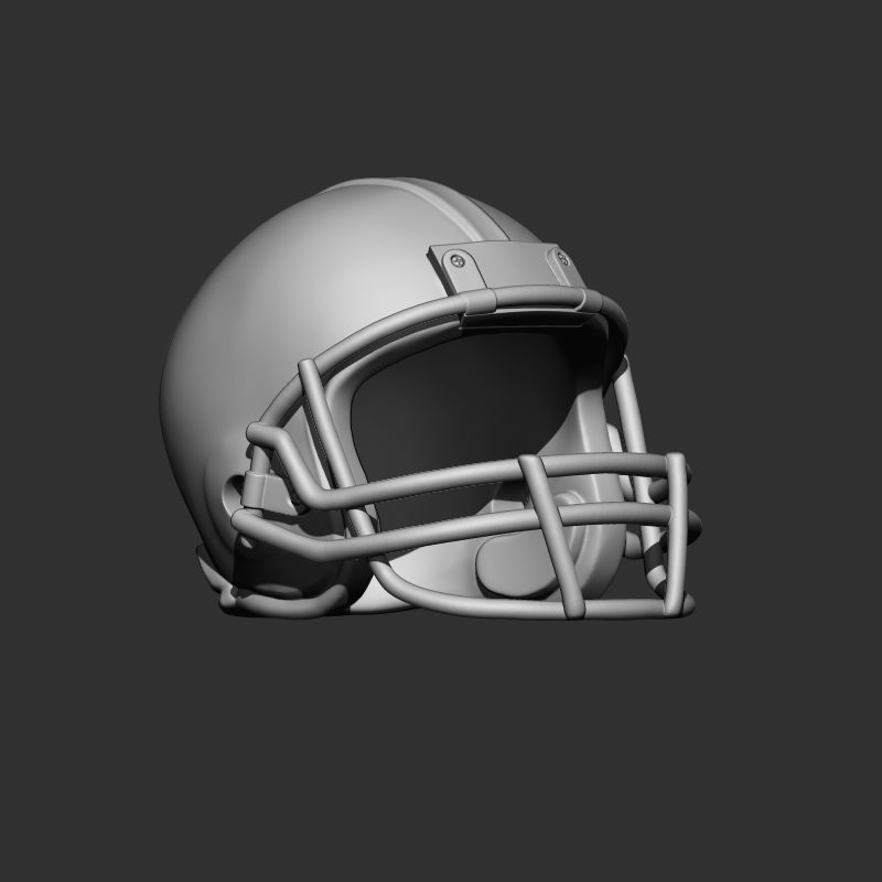 American Football Helmet  3D print model_3