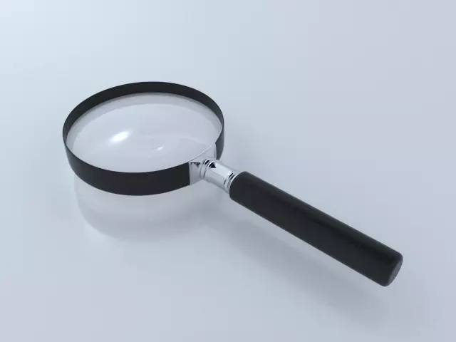 Magnifying glass Low-poly 3D model_0