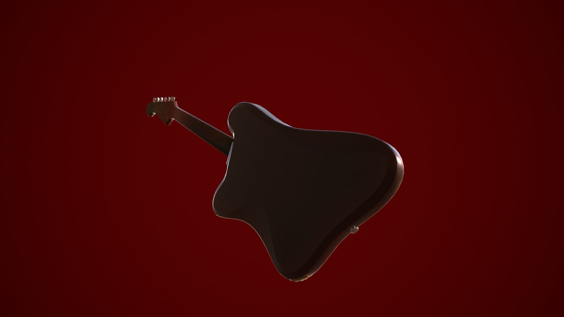 Electric guitar Low-poly 3D model_8