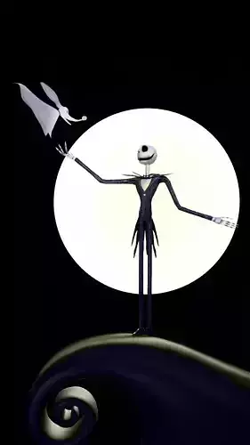 Jack and Zero-The Nightmare Before Christmas Low-poly 3D model