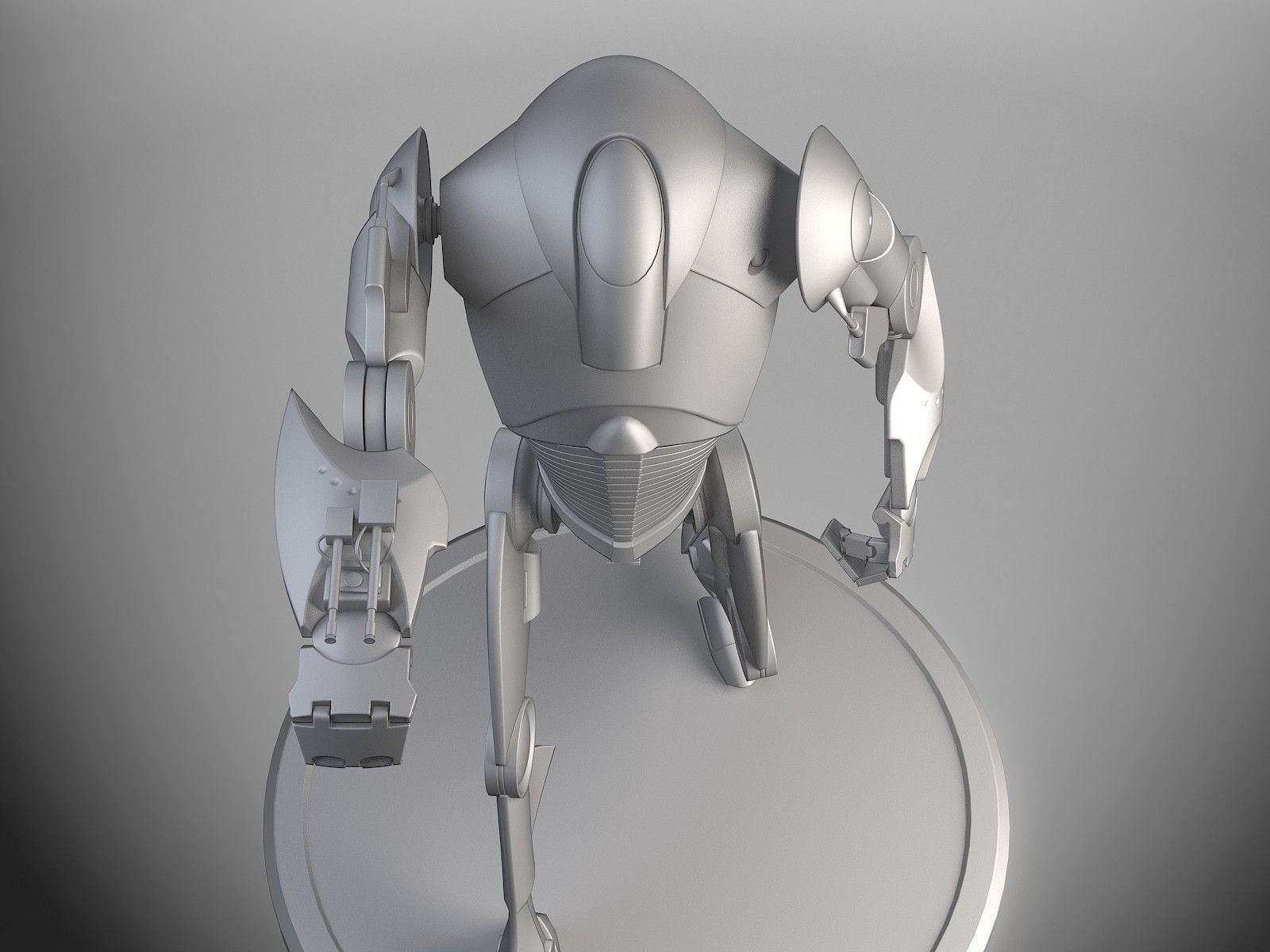 Star Wars B2 Battle Droid 3D model_11