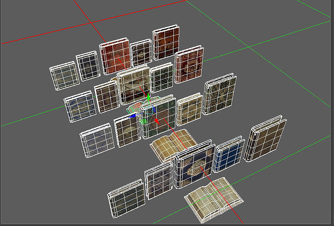 PBR Book Collection Royalty Free Low-poly 3D model