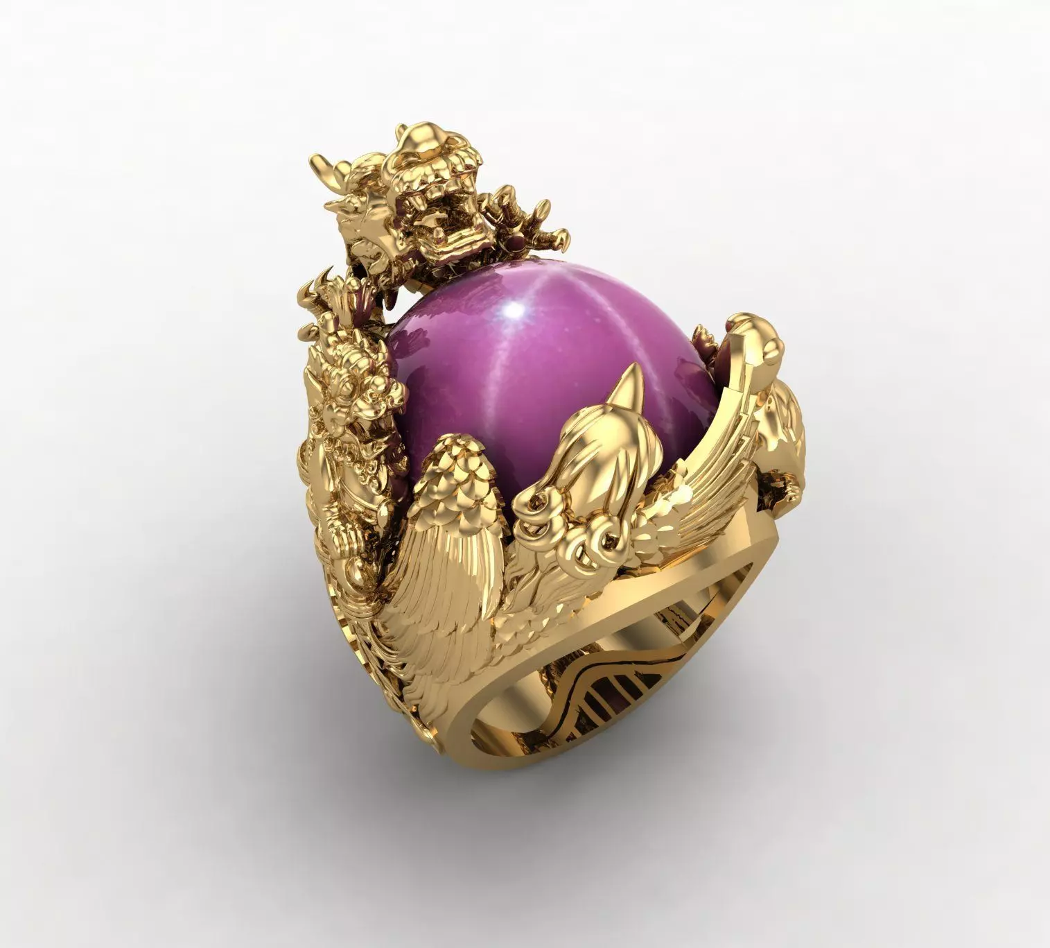 Four legend spirit beast ring 3D print model