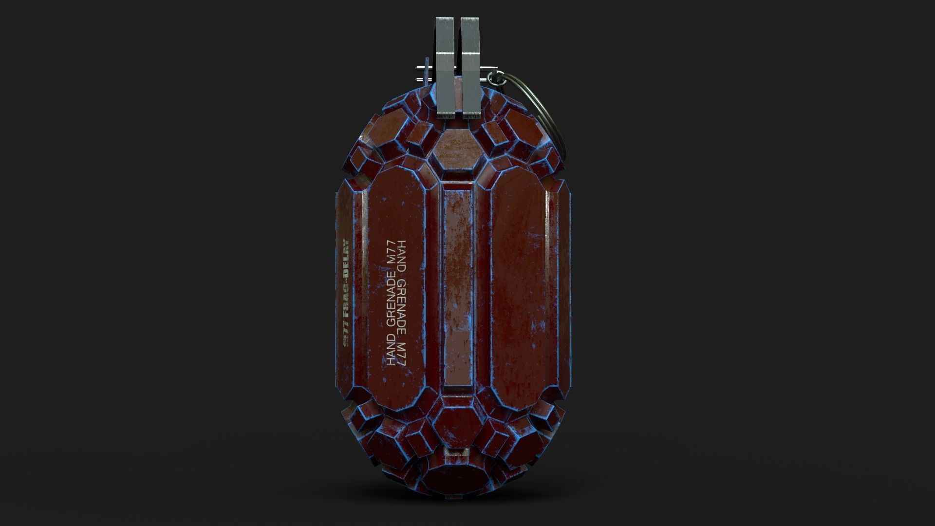 Frag hand grenades PACK Low-poly 3D model_40