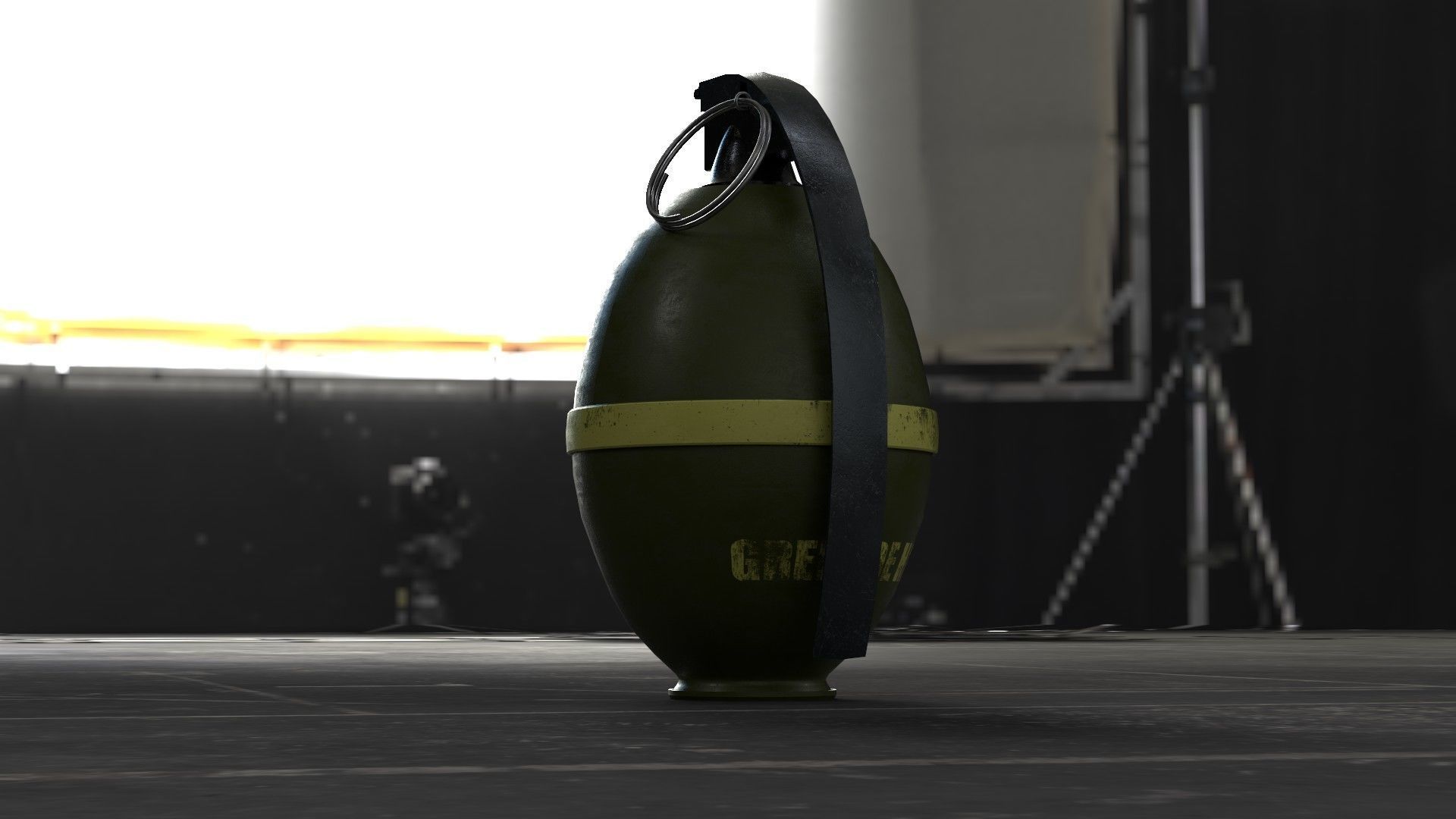 Frag hand grenades PACK Low-poly 3D model_9