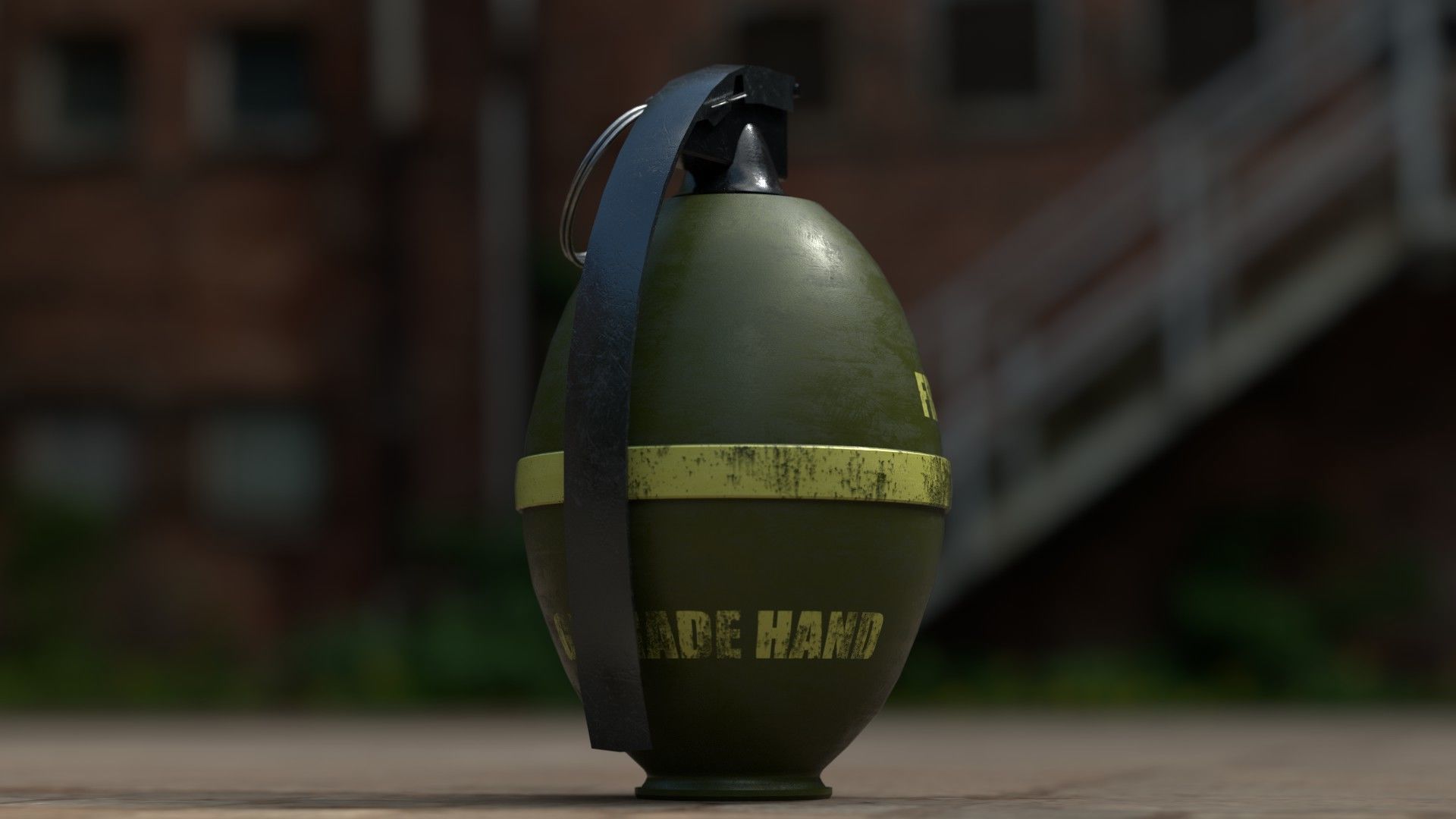 Frag hand grenades PACK Low-poly 3D model_17