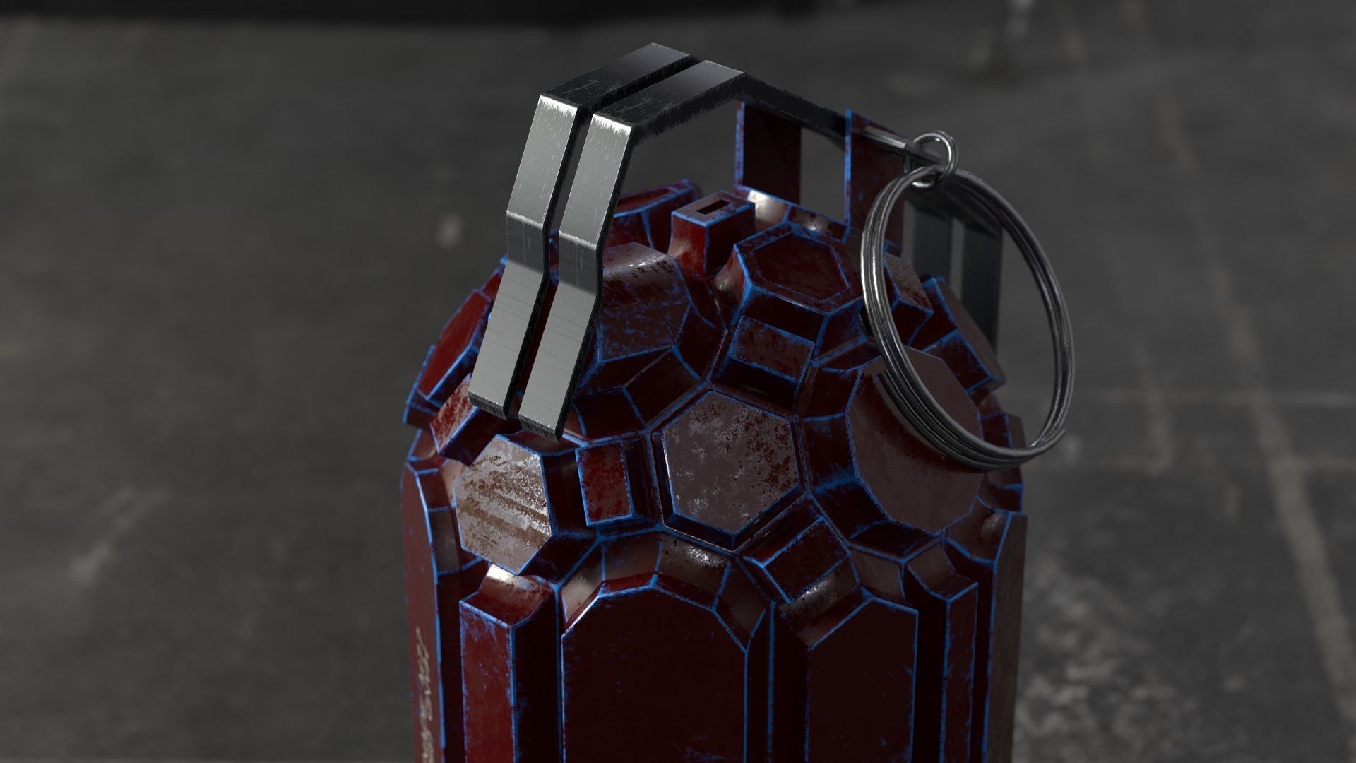 Frag hand grenades PACK Low-poly 3D model_43