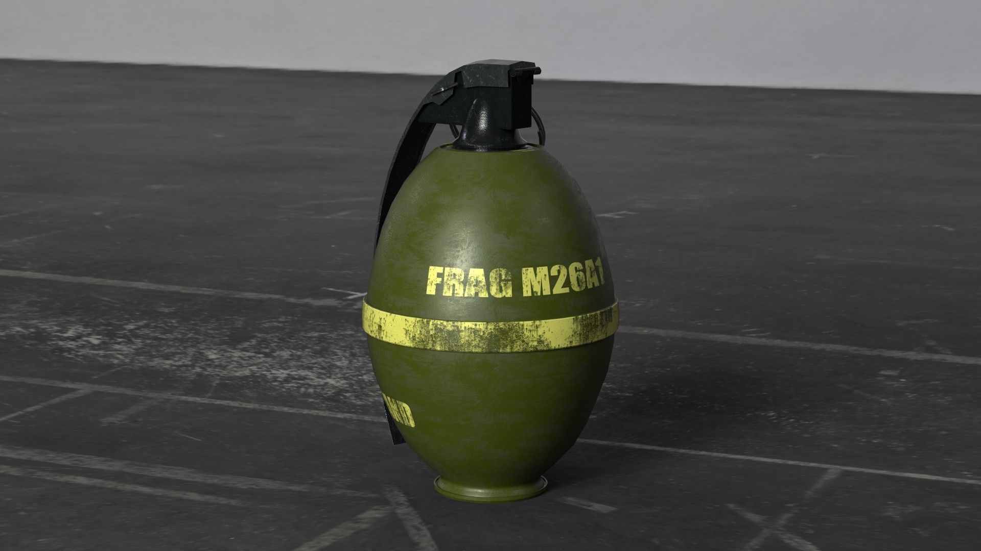 Frag hand grenades PACK Low-poly 3D model_12