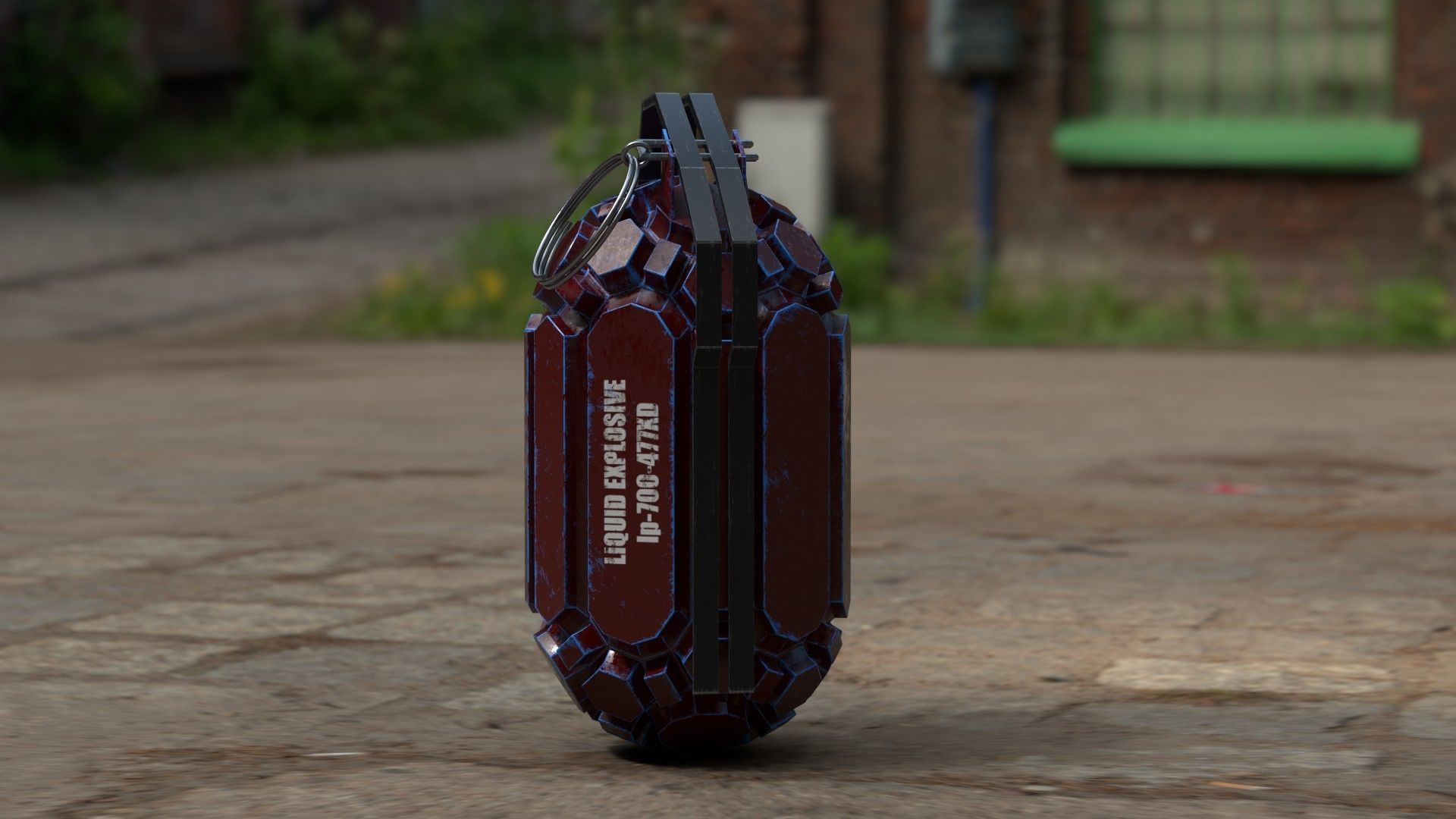 Frag hand grenades PACK Low-poly 3D model_42