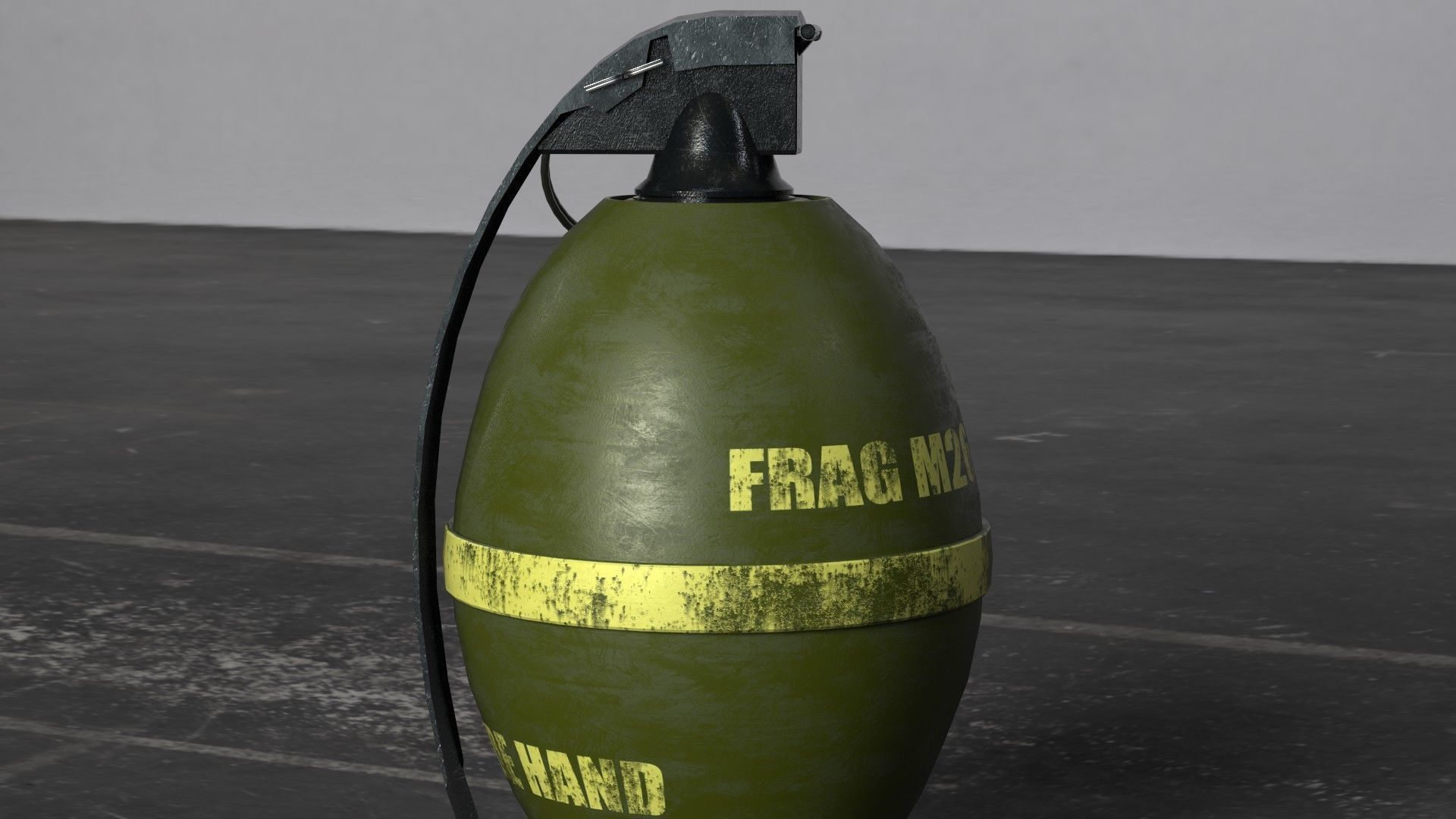 Frag hand grenades PACK Low-poly 3D model_14