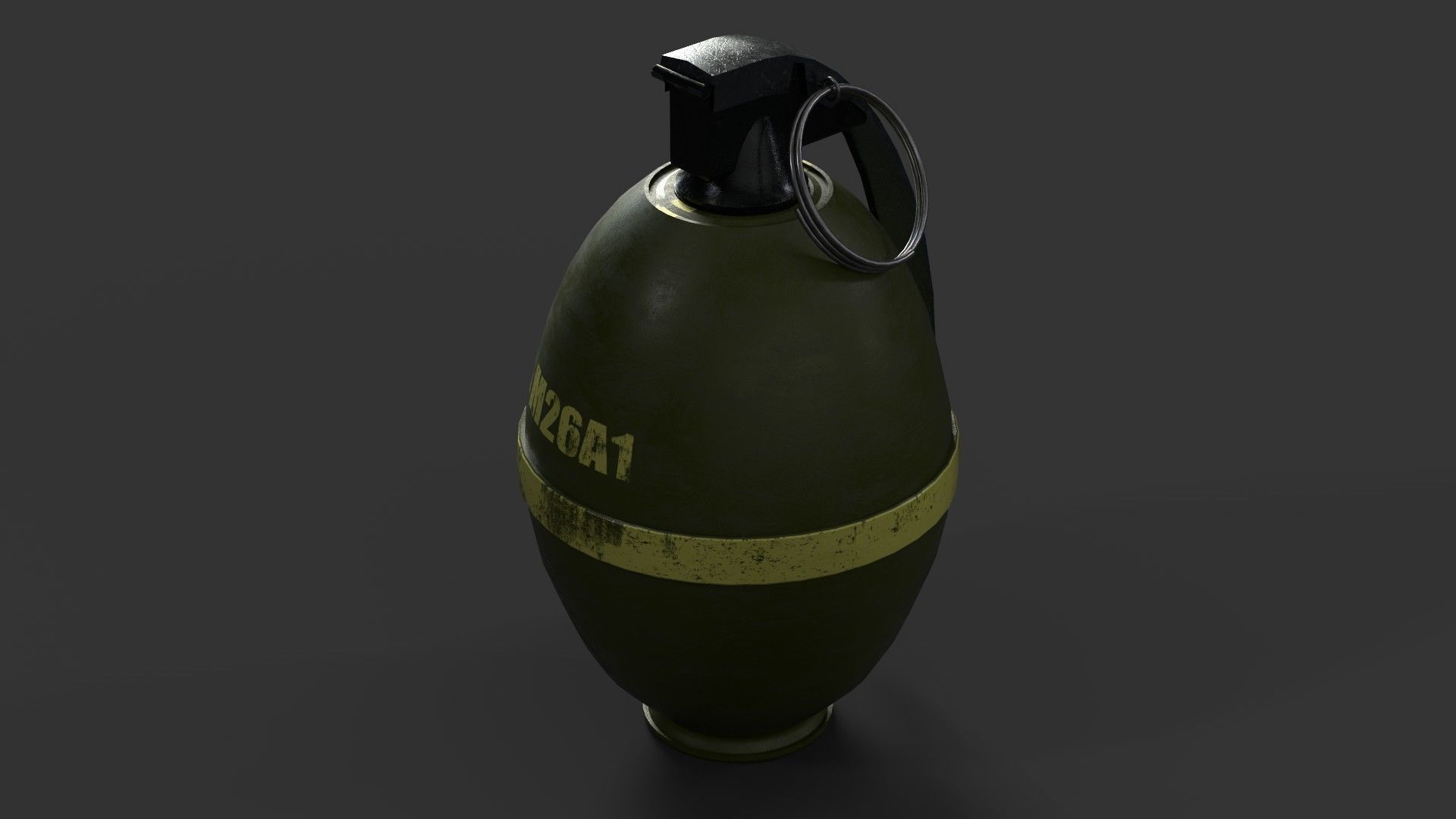Frag hand grenades PACK Low-poly 3D model_15