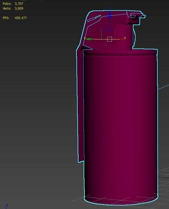 Frag hand grenades PACK Low-poly 3D model_37