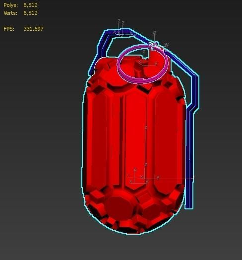Frag hand grenades PACK Low-poly 3D model_48