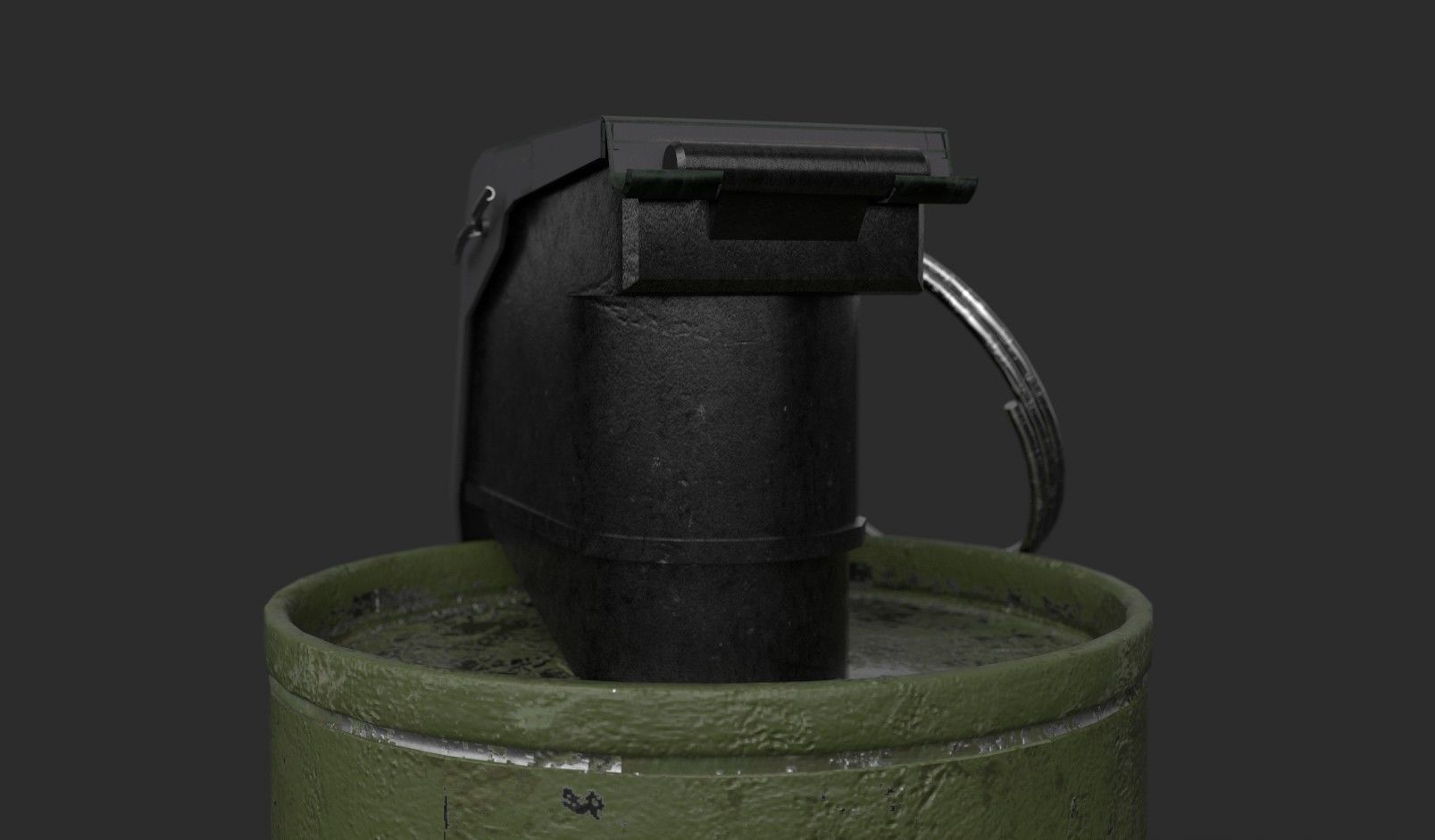 Frag hand grenades PACK Low-poly 3D model_34