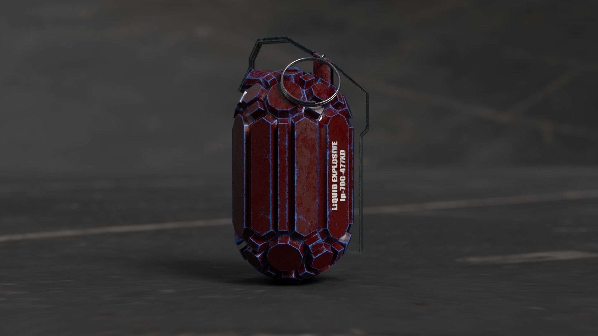 Frag hand grenades PACK Low-poly 3D model_45