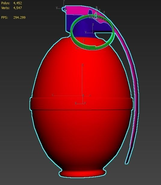 Frag hand grenades PACK Low-poly 3D model_20