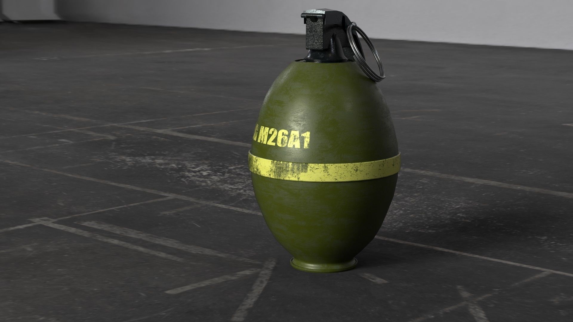 Frag hand grenades PACK Low-poly 3D model_8