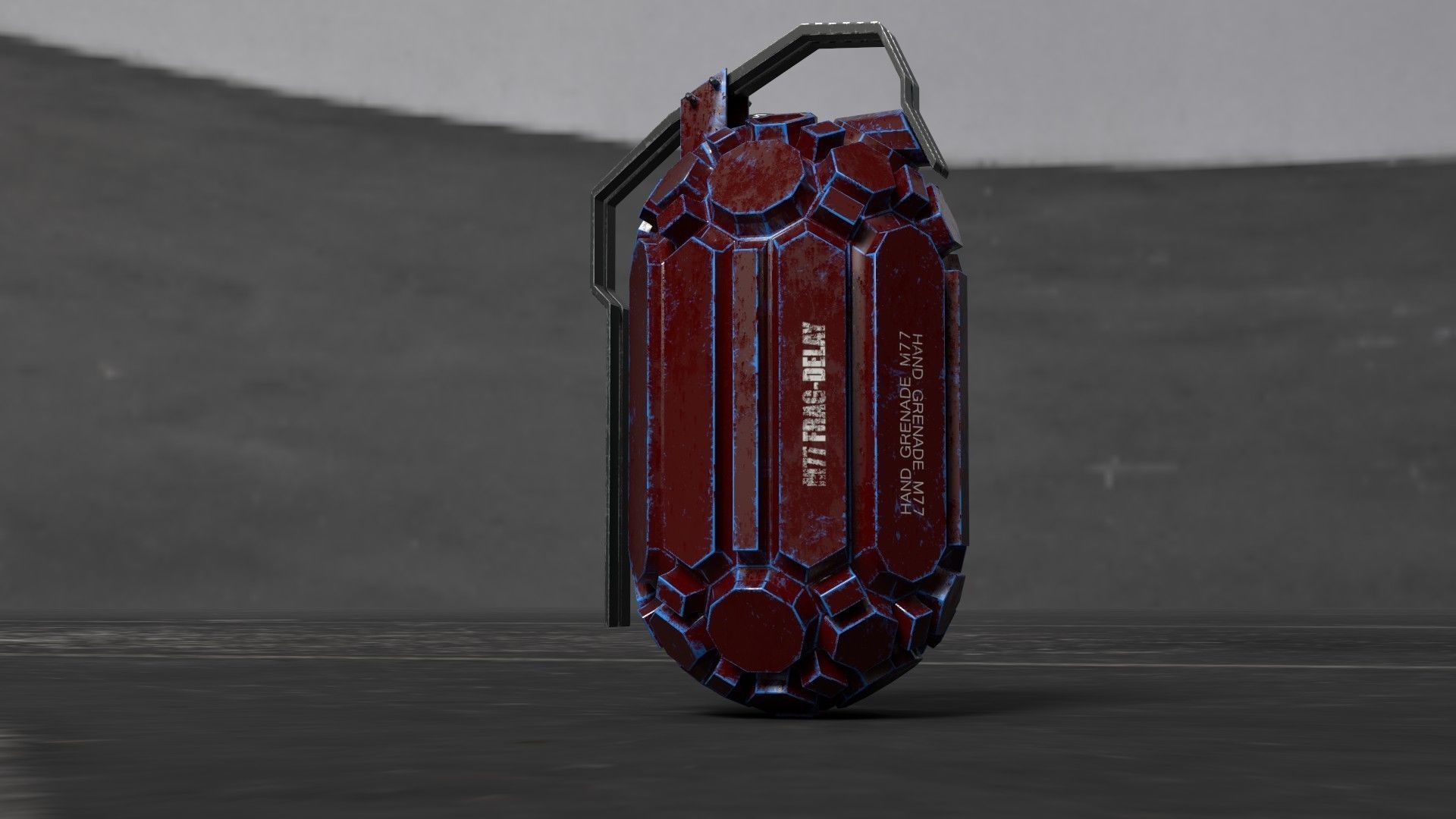 Frag hand grenades PACK Low-poly 3D model_44