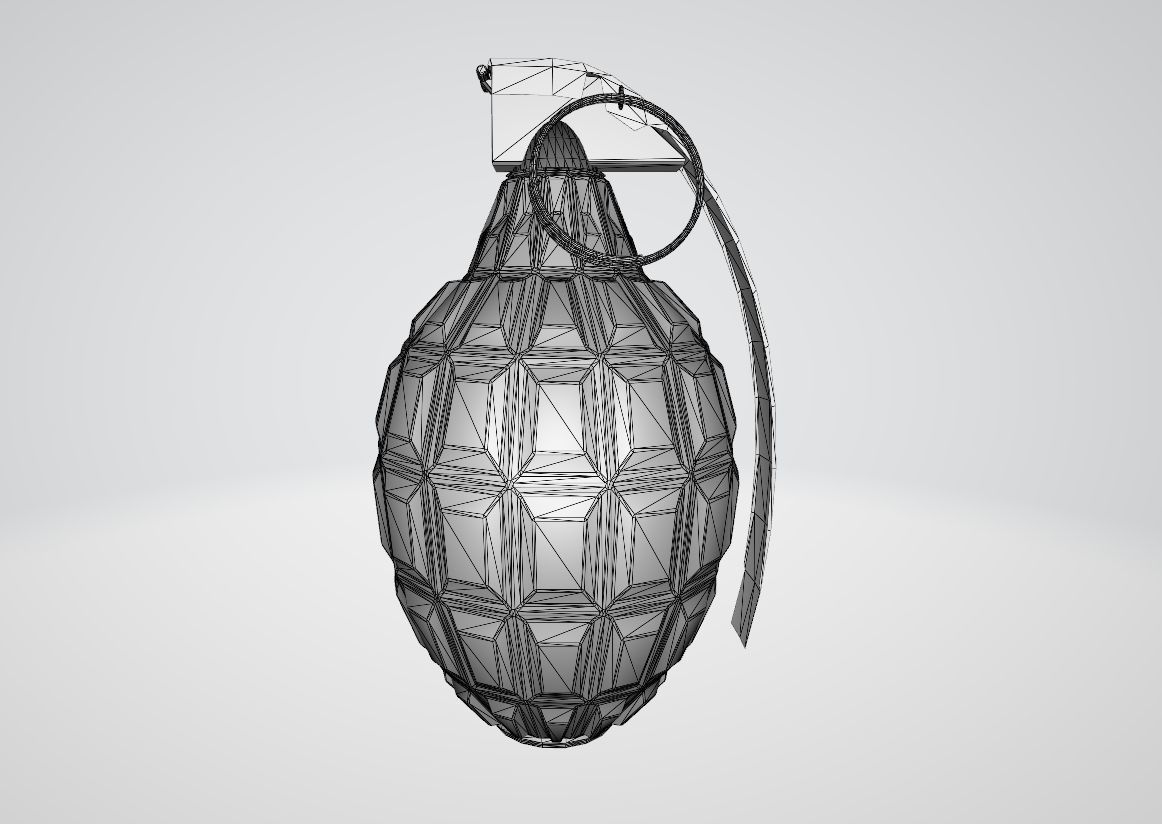 Frag hand grenades PACK Low-poly 3D model_7