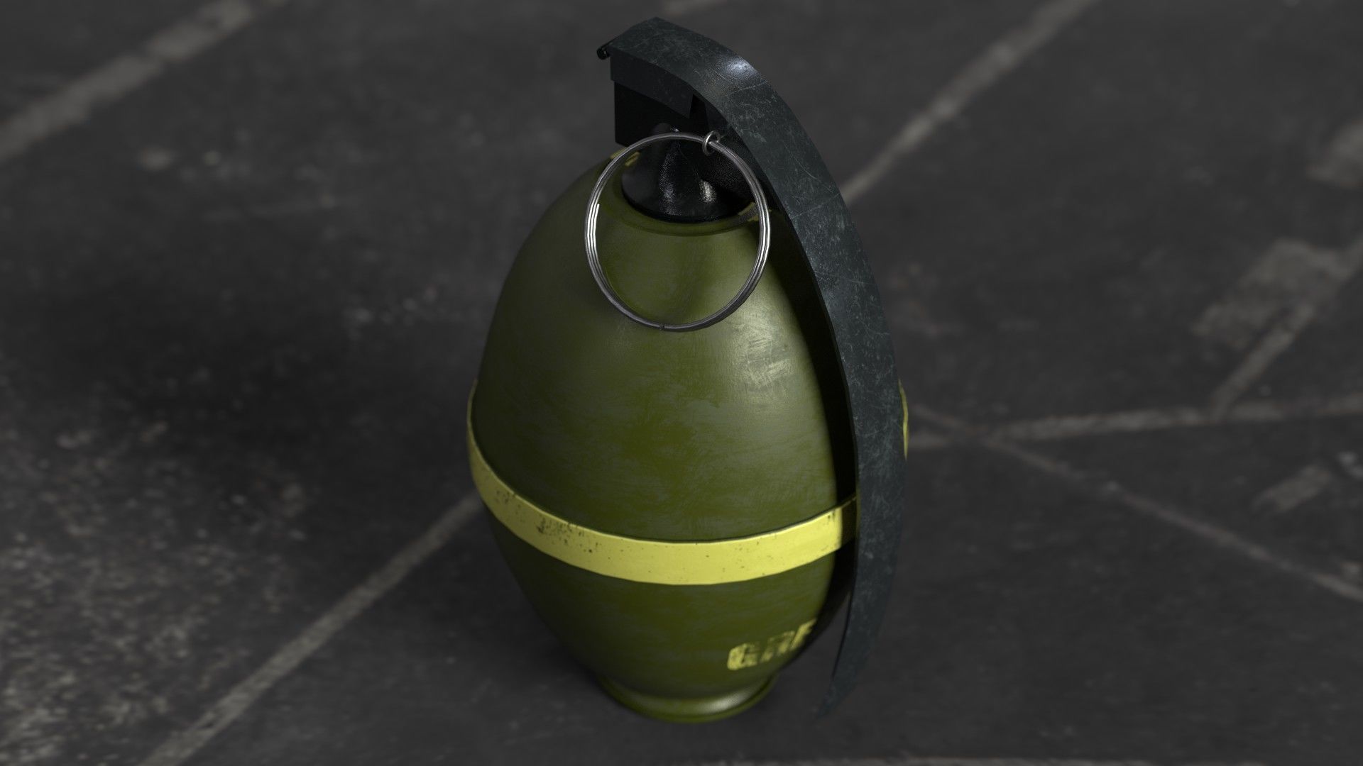 Frag hand grenades PACK Low-poly 3D model_13