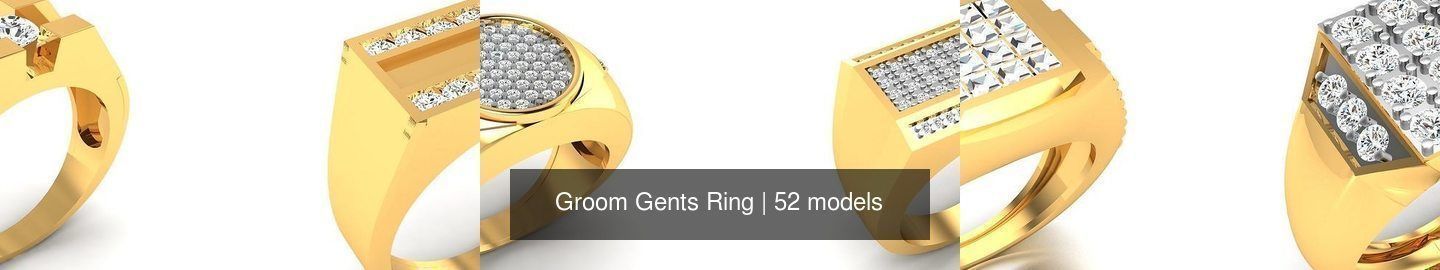 52 Groom Gents Ring 3D Model Collection_2
