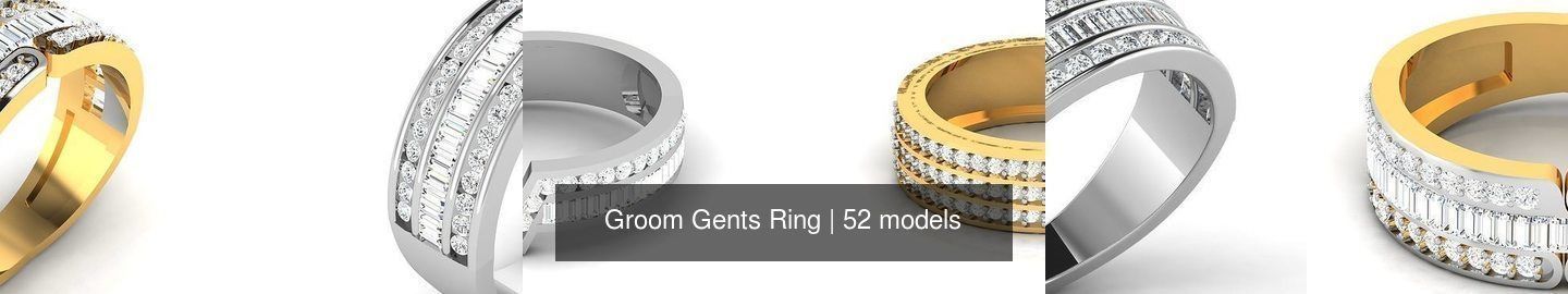 52 Groom Gents Ring 3D Model Collection_6
