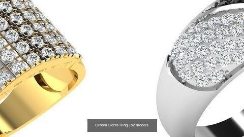 52 Groom Gents Ring 3D Model Collection_4