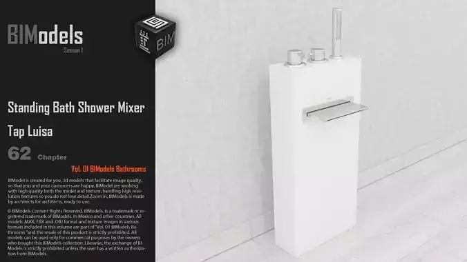 0162 Standing Bath Shower Mixer Tap Luisa