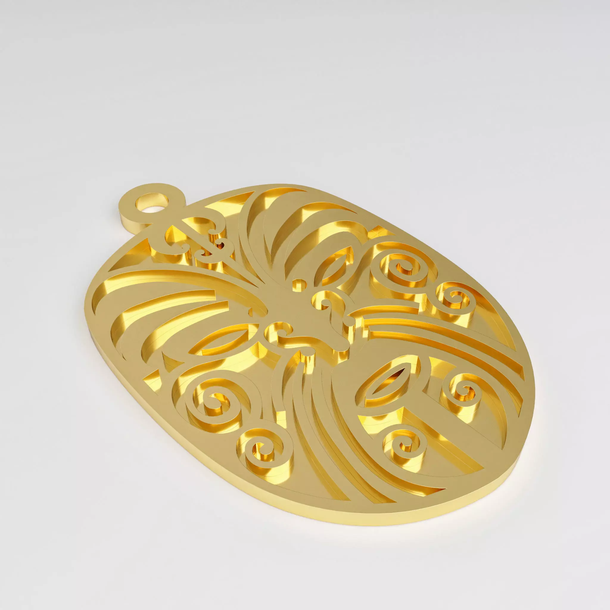 Maori pendant face 3D print model