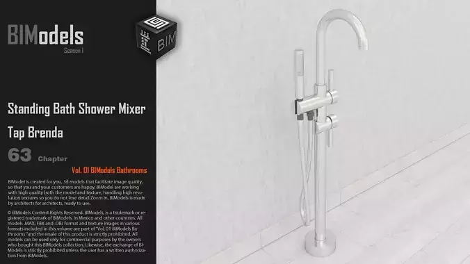 0163 Standing Bath Shower Mixer Tap Brenda