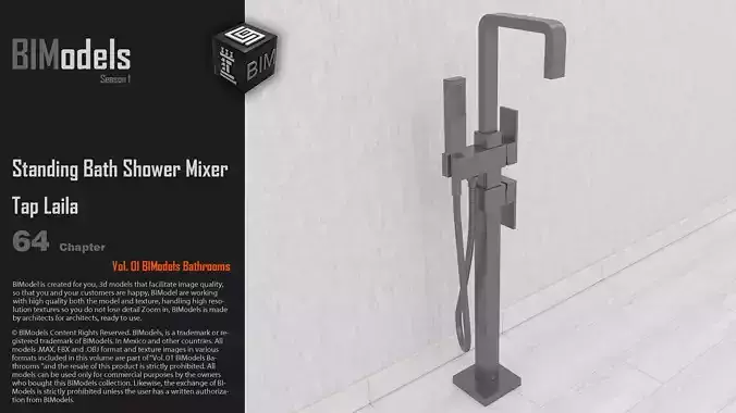 0164 Standing Bath Shower Mixer Tap Laila