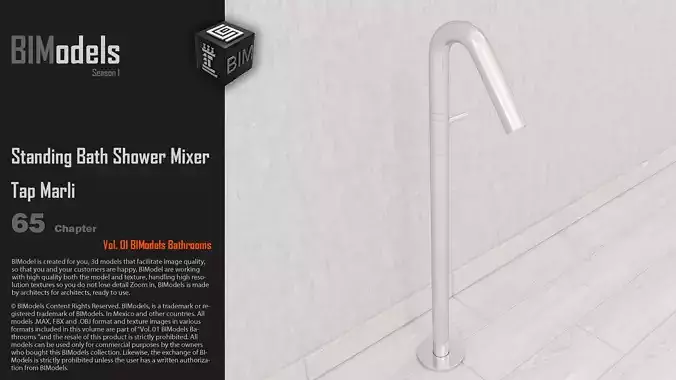 0165 Standing Bath Shower Mixer Tap Marli