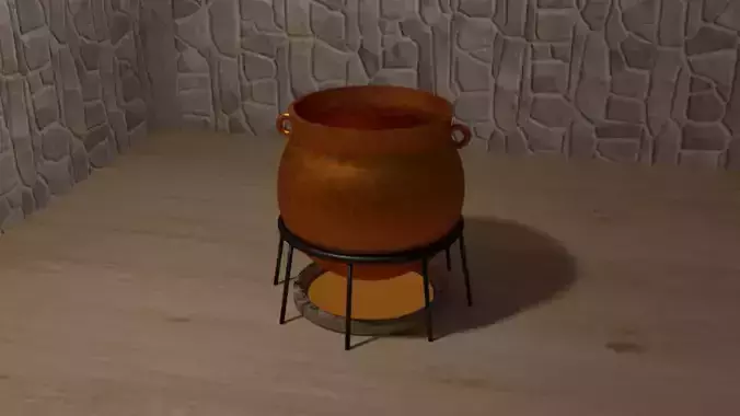 cauldron of copper with stand