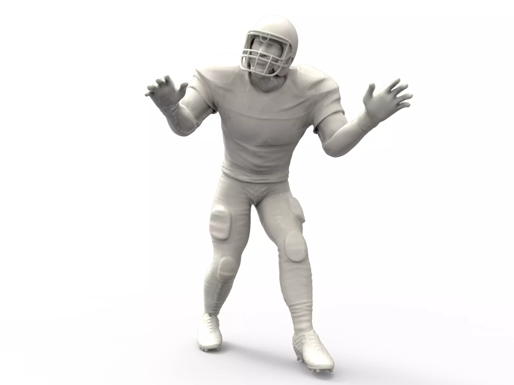 American footballer Pose 3D print model